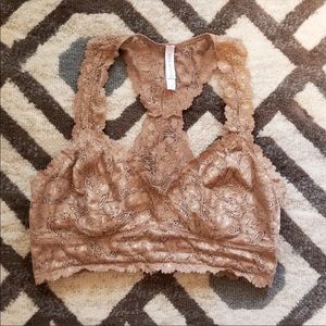 Beige brown bralette
